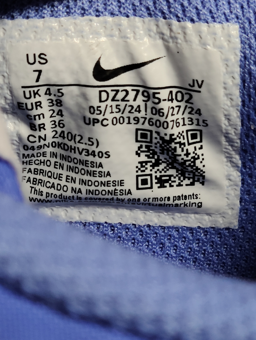 Nike Cortez Royal Pulse Fir Blue Women 7 NEW - Picture 7 of 7